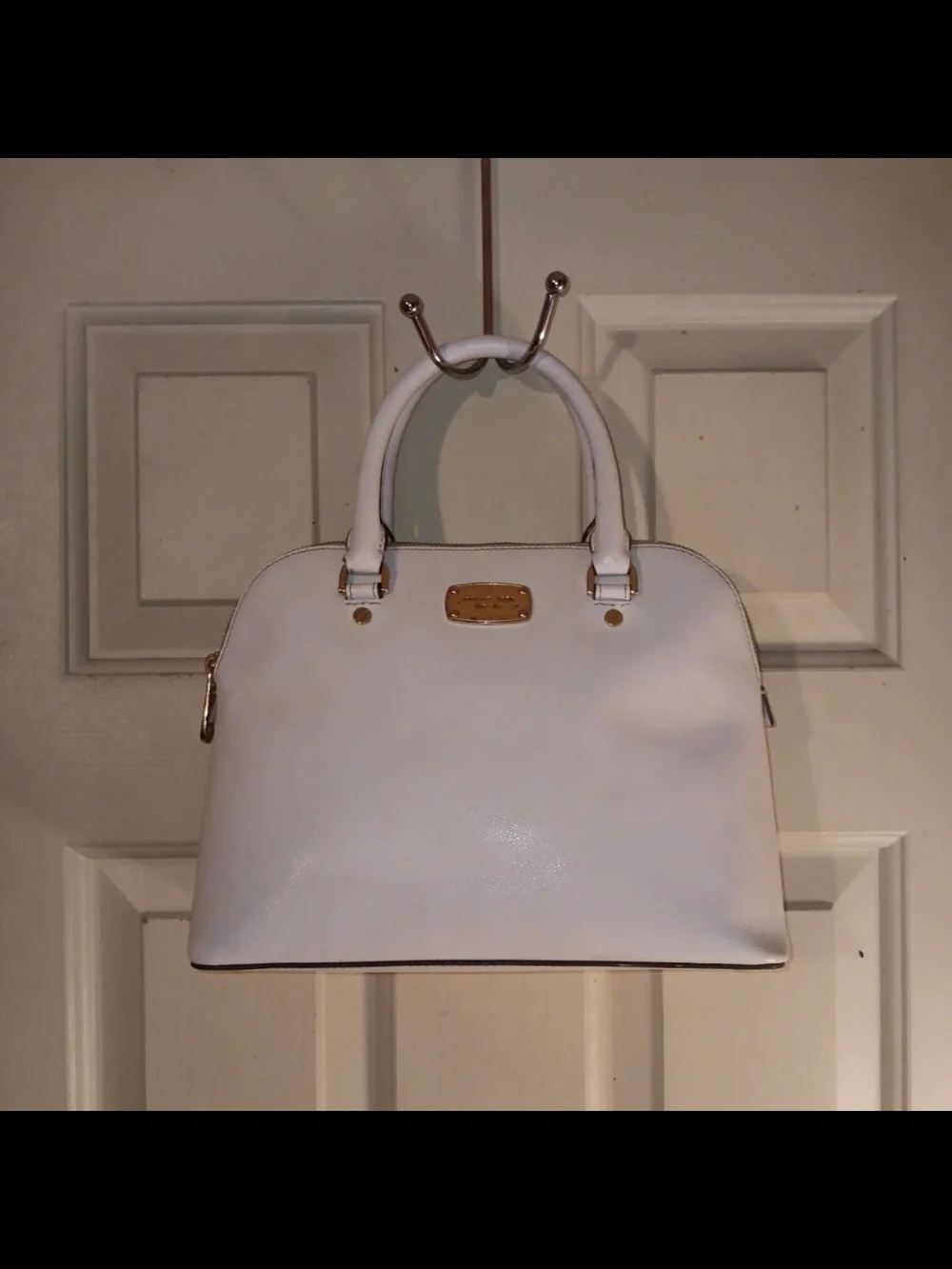 Michael KORS White Dome Satchel Handbag